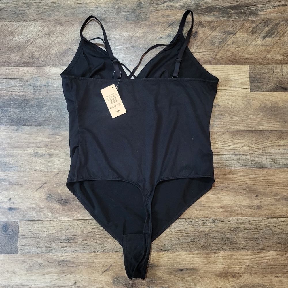 Popilush Women's Deep V Criss Cross Tummy Control Shapewear Bodysuit Size XXL - Picture 9 of 10
